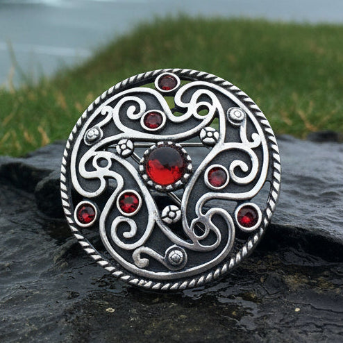 Ancient Spirals Celtic Knot Brooch