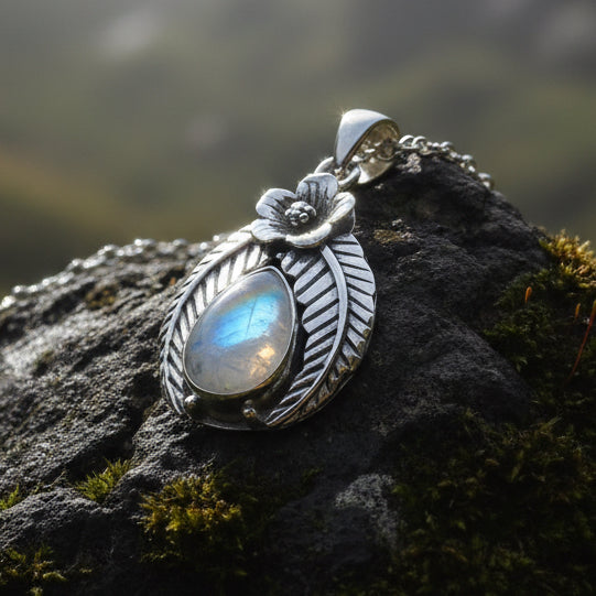 Celtic Leaf Necklace in sterling silver