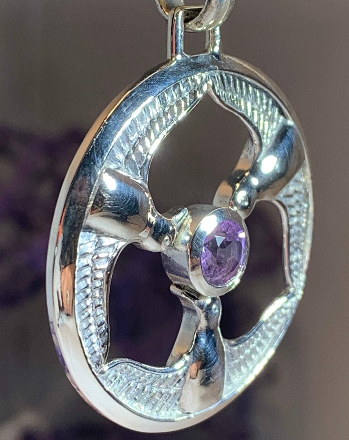 Rhiannon's Three Birds Goddess Necklace — view 11
