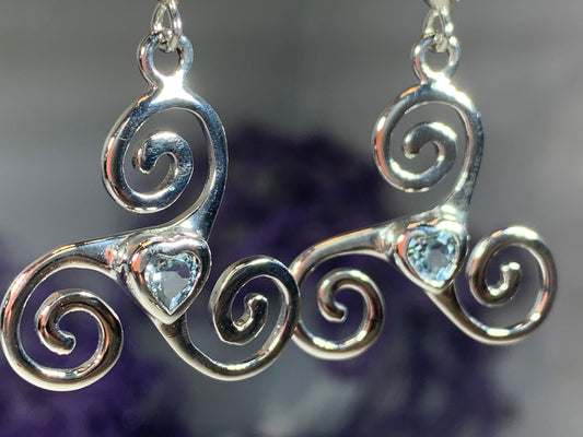 Triple Spiral Heart Earrings — view 8
