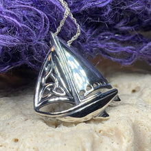 Load image into Gallery viewer, Celtic Sailboat Necklace
