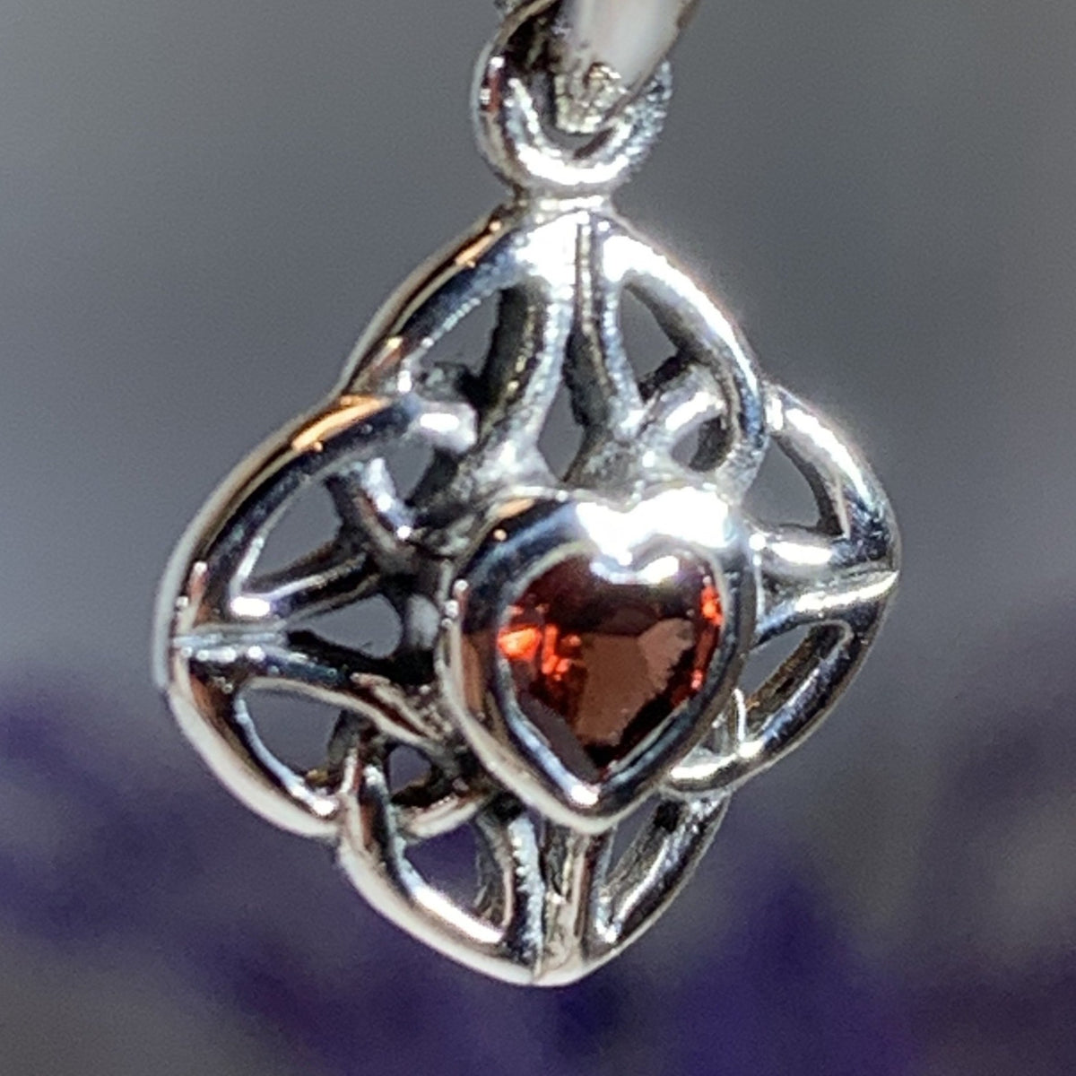 Ashley Celtic Knot Necklace in Sterling Silver — view 9