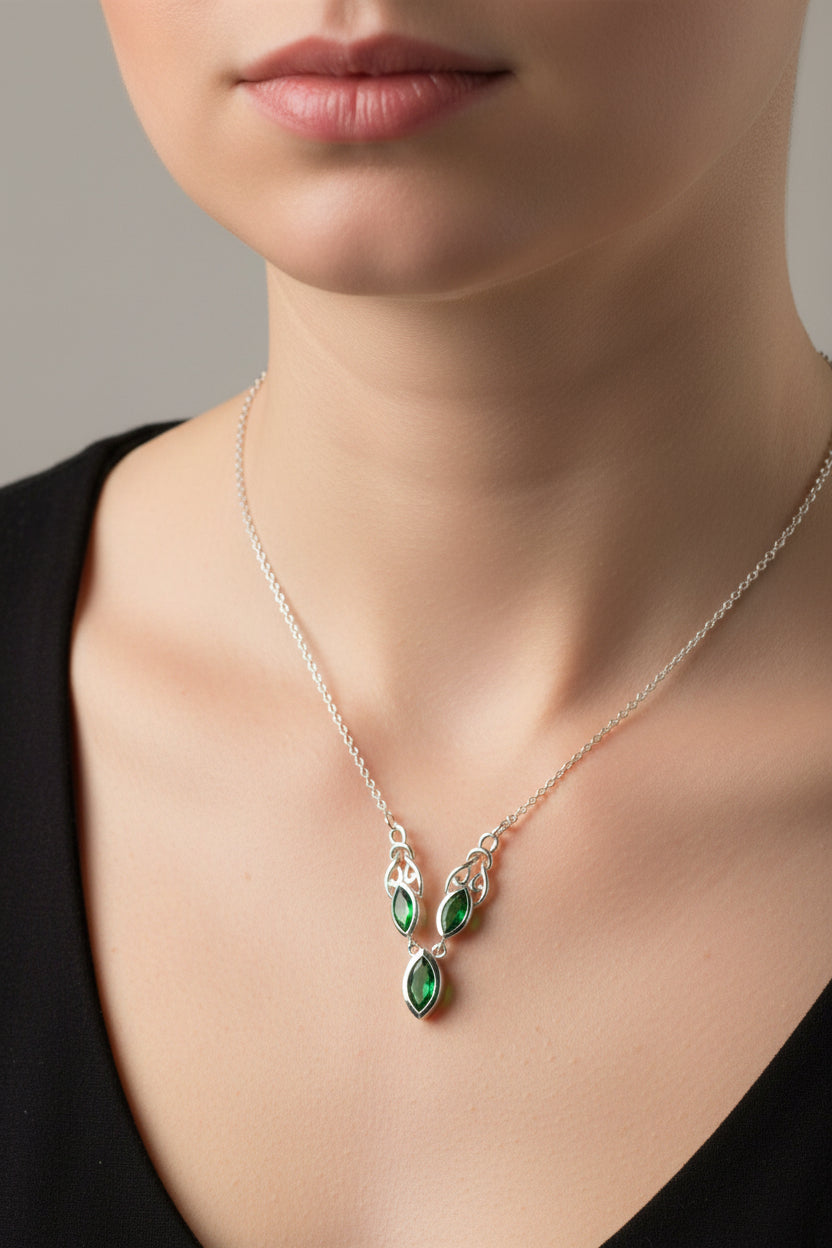 Grace Celtic Knot Necklace in Sterling Silver — view 8
