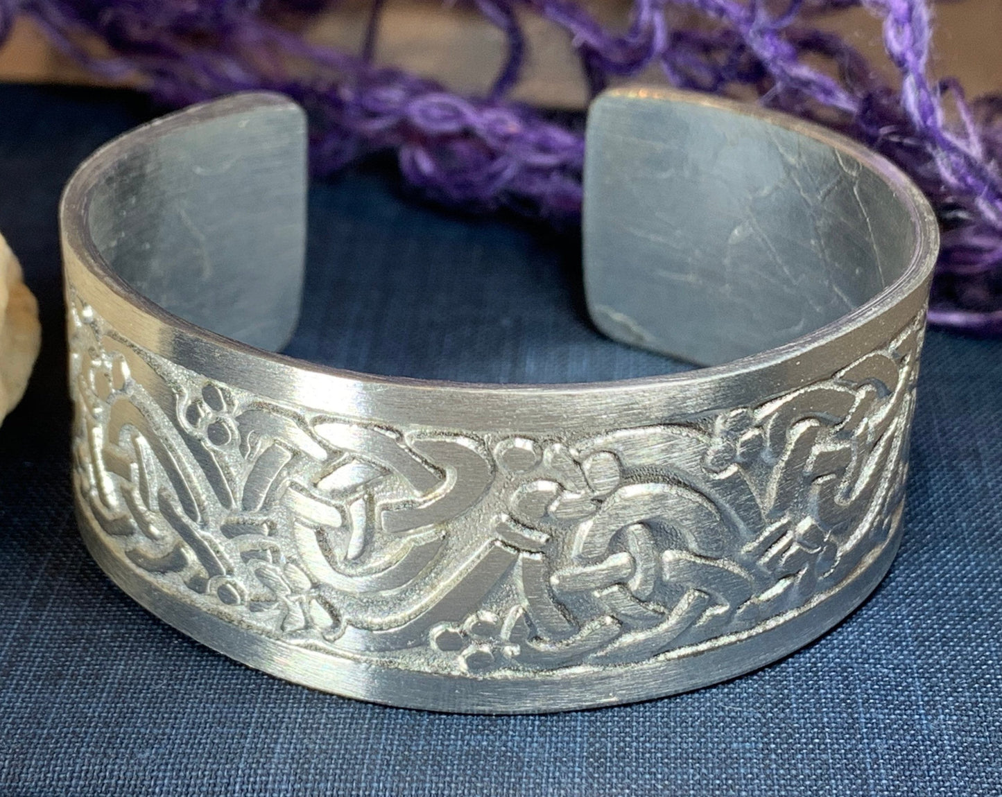 Fionn Celtic Knot Cuff Bracelet — view 5