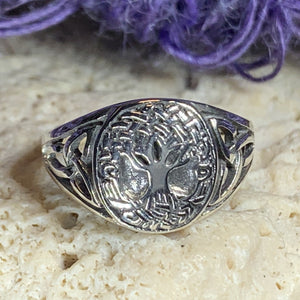 Tree of Life Ring, Celtic Jewelry, Irish Jewelry, Norse Jewelry, Celtic Knot Ring, Anniversary Gift, Wiccan Jewelry, Trinity Knot Ring