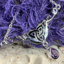 Load image into Gallery viewer, Triple Spiral Amethyst Necklace 04
