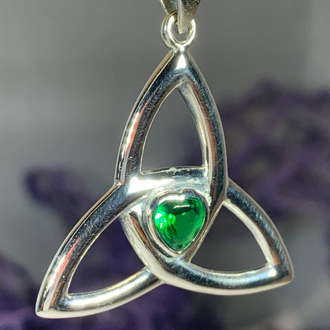 Load image into Gallery viewer, McKenna Trinity Knot Heart Necklace
