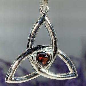 McKenna Trinity Knot Heart Necklace