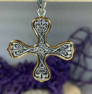 Celtic Cross Necklace, Irish Jewelry, Celtic Jewelry, Ireland Gift, Scotland Jewelry, Bridal Jewelry, Irish Cross, Medieval Cross, Wife Gift