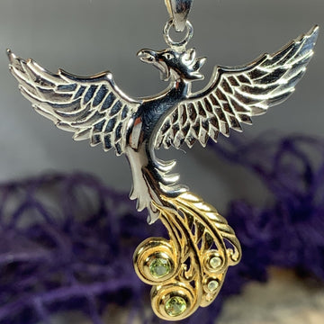 Phoenix Gemstone Necklace in Sterling Silver — view 3