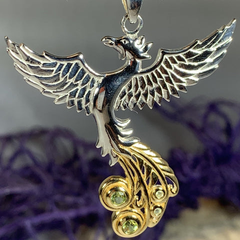 Load image into Gallery viewer, Phoenix Gemstone Necklace in Sterling Silver
