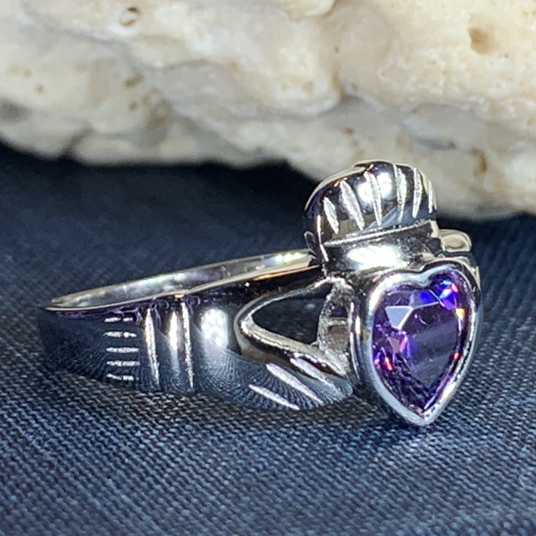 Amethyst Claddagh Ring 03