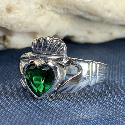 Emerald Claddagh Ring