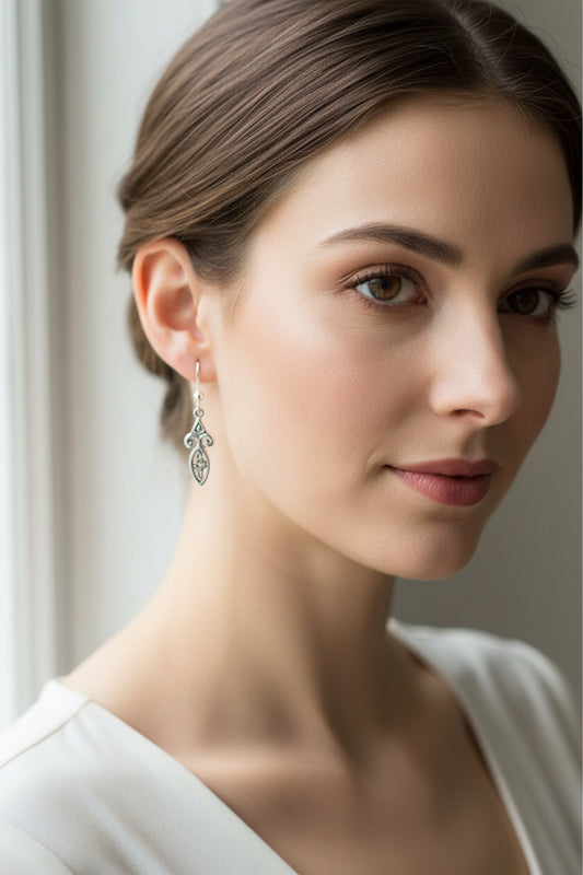 Moura Celtic Knot Earrings in Sterling Silver