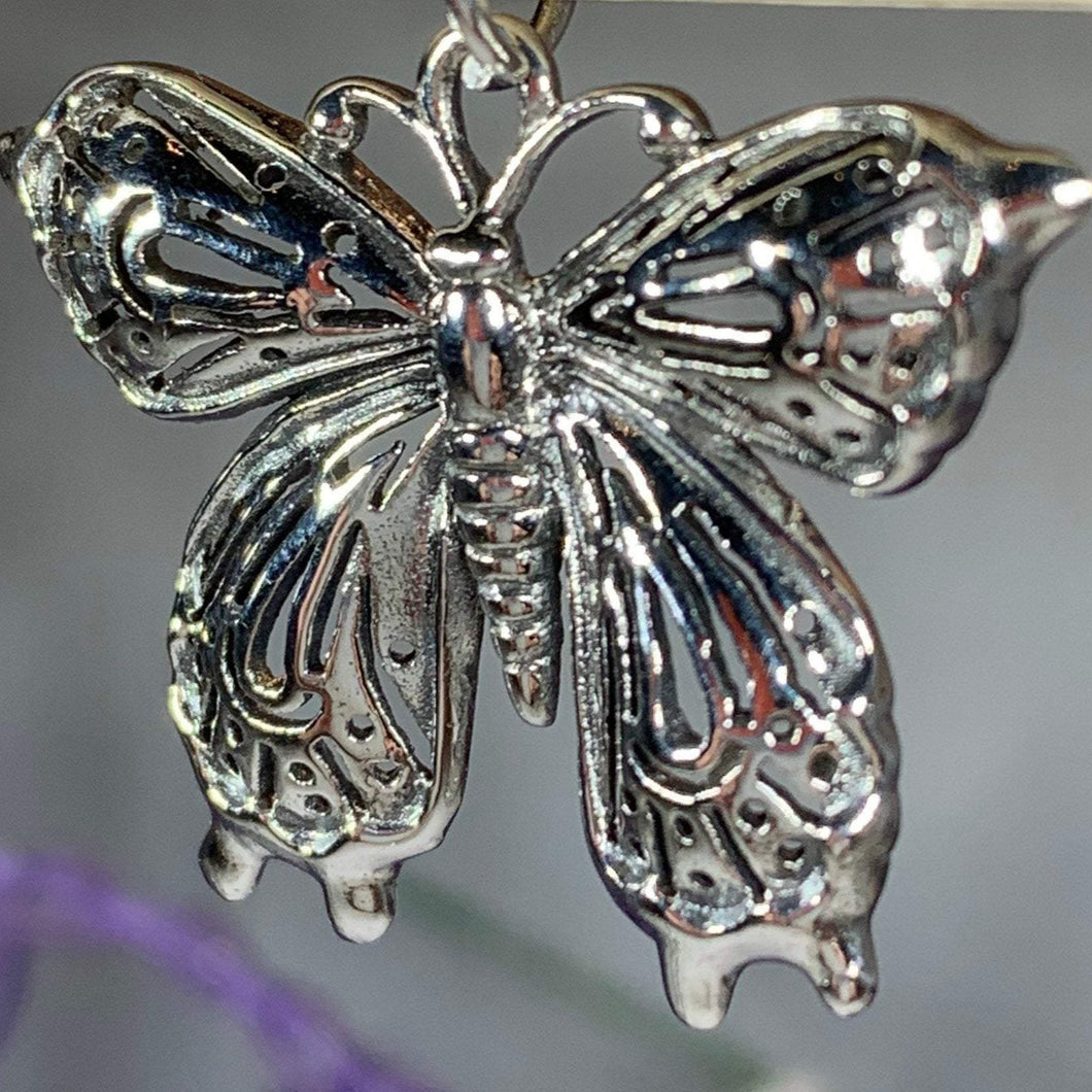 Celtic Butterfly Silver Necklace