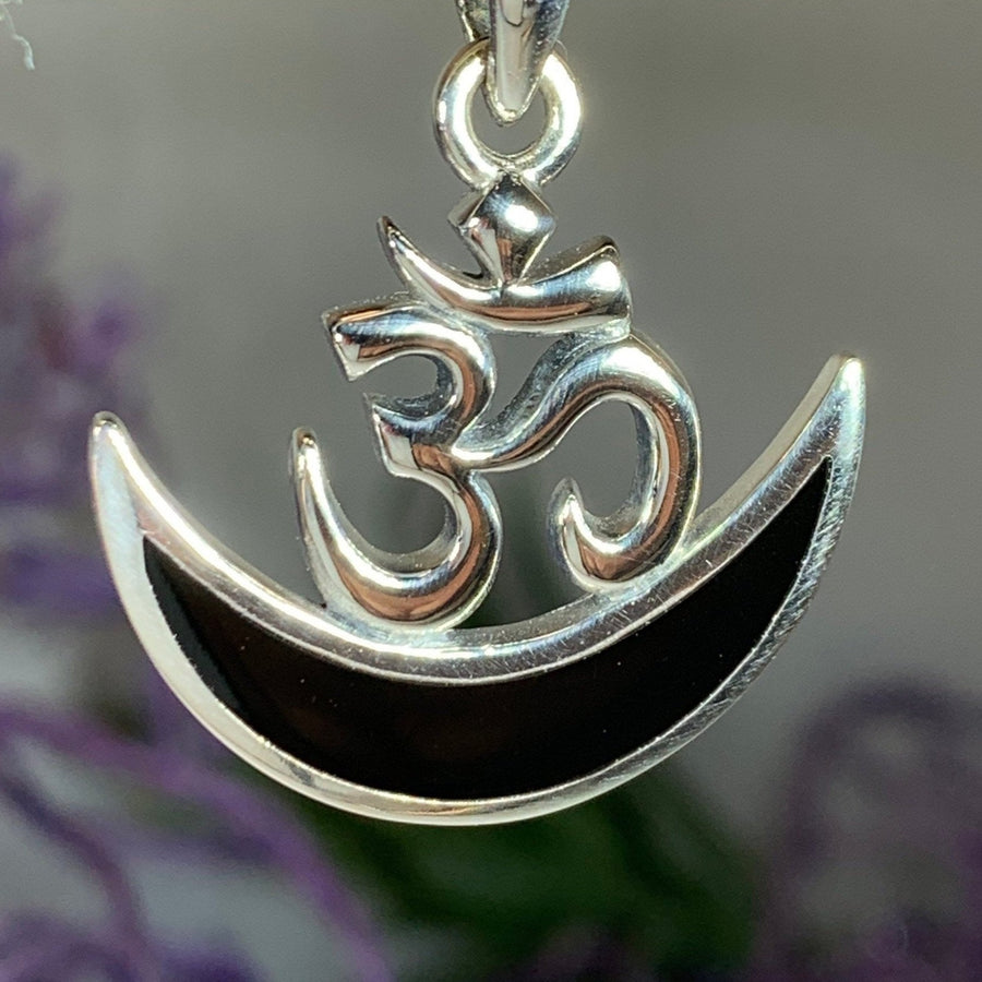 Moon Om Necklace in Sterling Silver