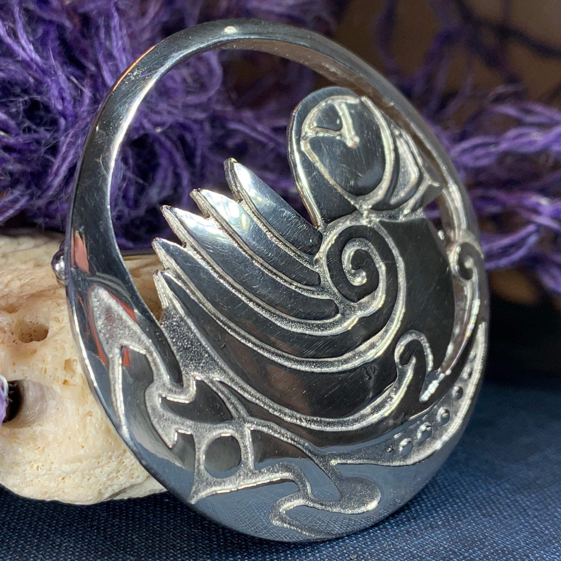 Orkney Celtic Puffin Brooch - Handmade in Scotland — view 7