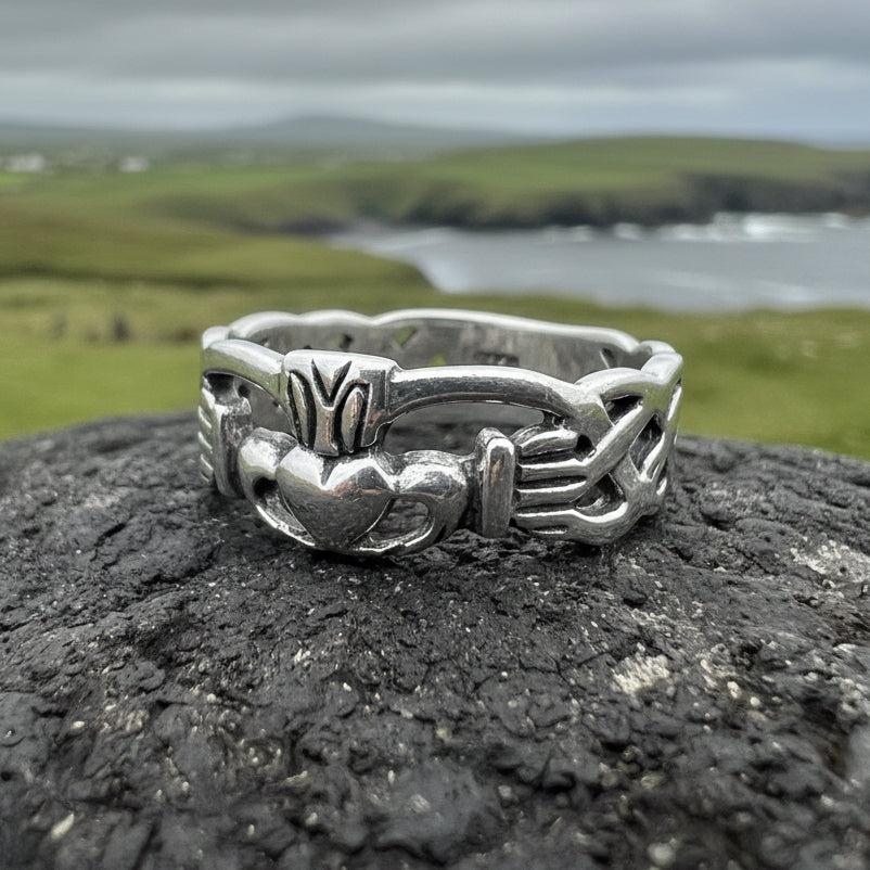 Ennis Irish Claddagh Ring in Sterling Silver