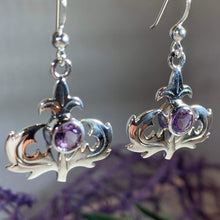 Load image into Gallery viewer, Amethyst Thistle Earrings
