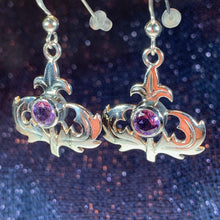 Load image into Gallery viewer, Amethyst Thistle Earrings 04
