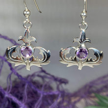 Load image into Gallery viewer, Amethyst Thistle Earrings 05
