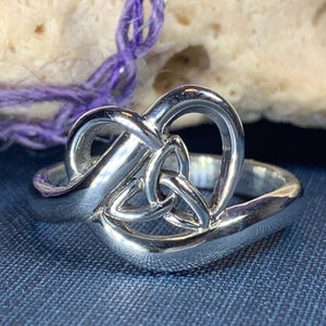 Trinity Knot Heart Ring