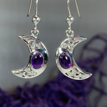 Load image into Gallery viewer, Celtic Crescent Moon Earrings
