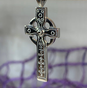 Petite Silver Celtic Cross Necklace