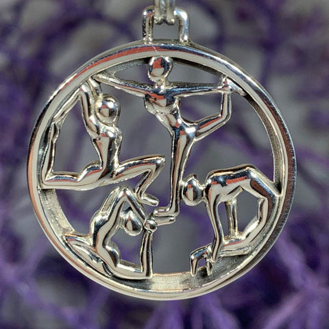 Load image into Gallery viewer, Round Yoga Pose Necklace
