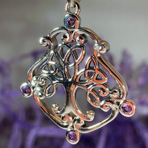 Amethyst Tree of Life Necklace 04