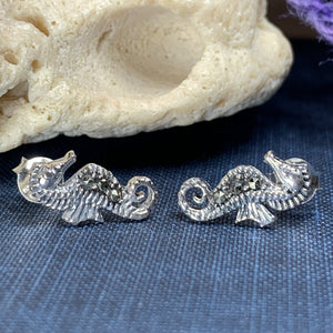 Seahorse Marcasite Earrings