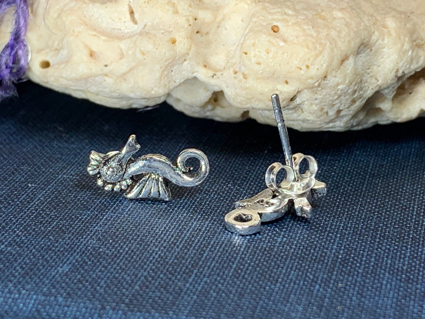 Happy Seahorse Post Earrings — view 3