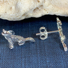 Load image into Gallery viewer, Howling Wolf Earrings
