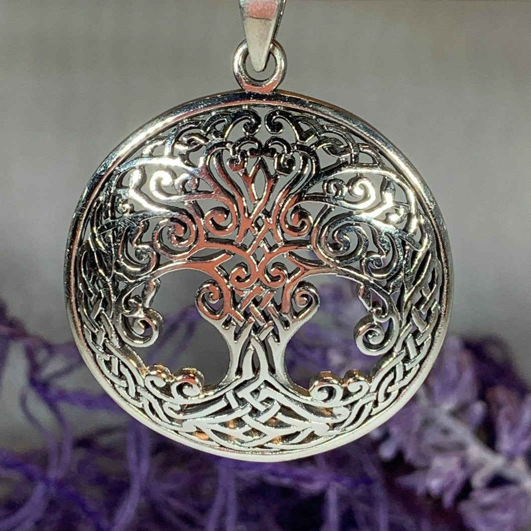 Amethyst Inlay Celtic Tree of Life Pendant - Galanta Jewellery Ireland |  Handmade Irish Jewellery