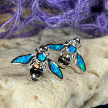 Load image into Gallery viewer, Opal Bee Stud Earrings
