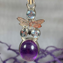Load image into Gallery viewer, Amethyst Dragonfly Necklace 06
