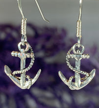 Load image into Gallery viewer, Petite Anchor SIlver Earrings
