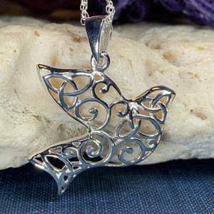 Trinity Knot Dove of Peace Necklace