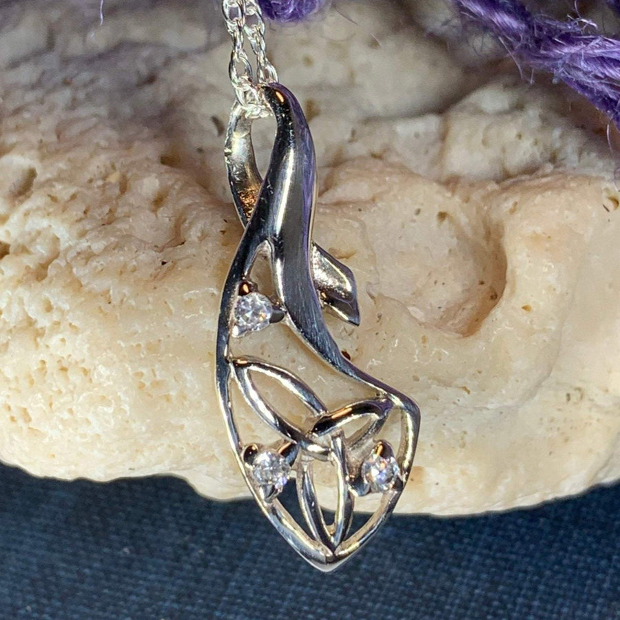 Sterling Silver Celtic necklace will delight all lovers of Celtic heritage and will be the perfect symbol of your deep affection.  Solid sterling silver on a chain - trinity knot pendant 