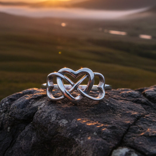 Milis Celtic Heart Ring in Sterling Silver — view 7