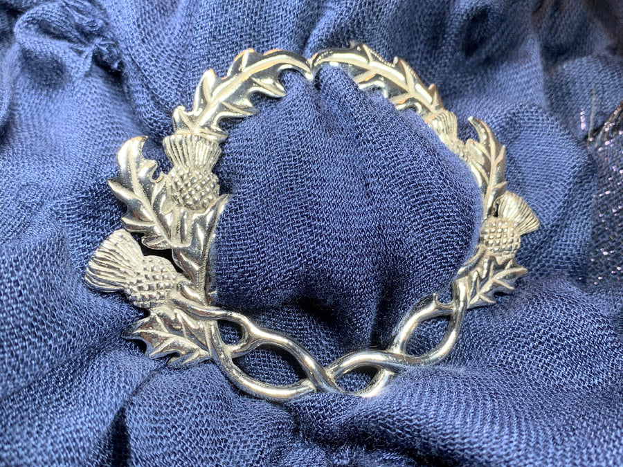 Thistle Scarf Ring, Scotland Jewelry, Celtic Jewelry, Nature Jewelry, Outlander Gift, Mom Gift, Wife Gift, Sister Gift, Friendship Gift