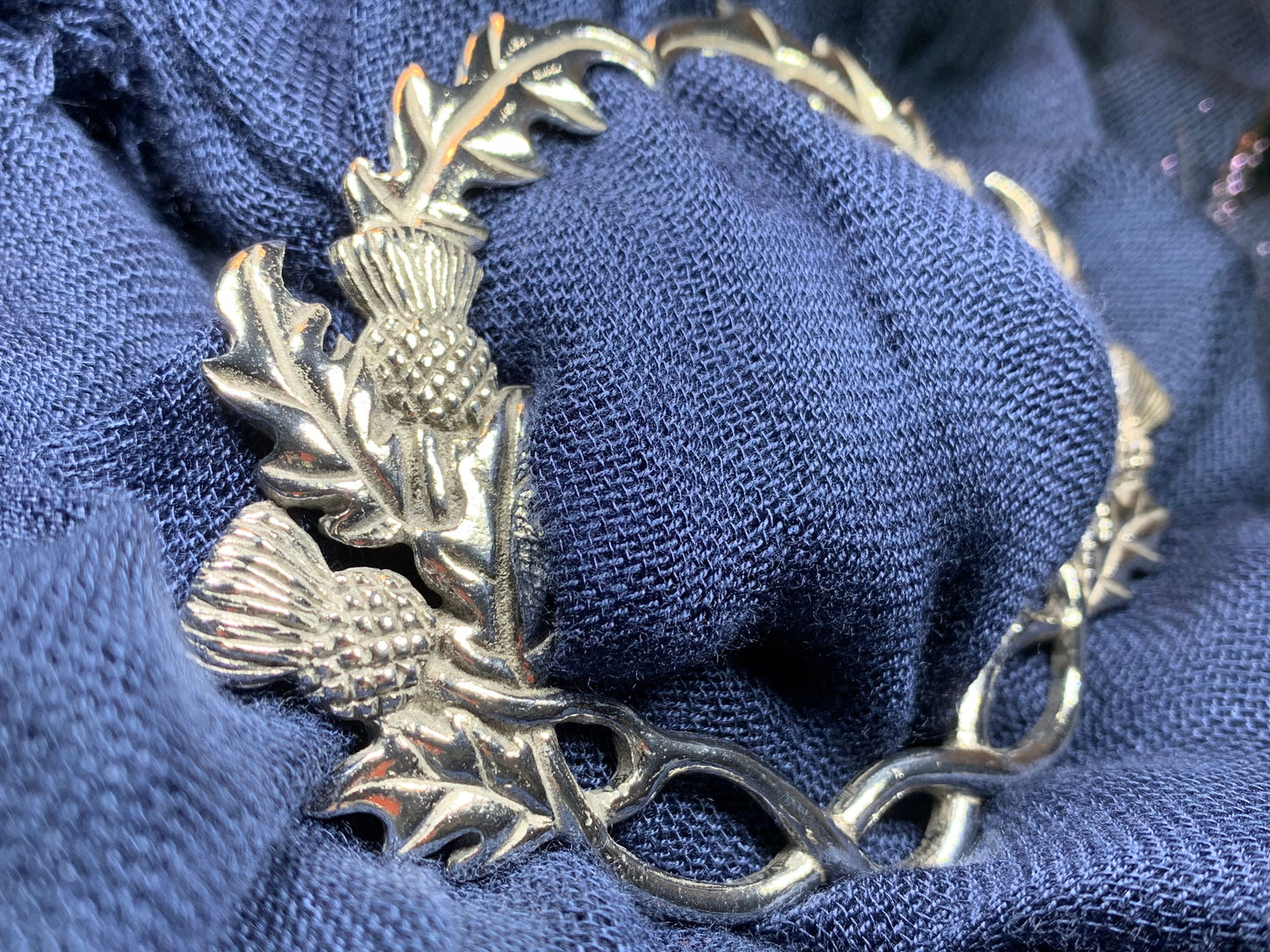 Thistle Scarf Ring, Scotland Jewelry, Celtic Jewelry, Nature Jewelry, Outlander Gift, Mom Gift, Wife Gift, Sister Gift, Friendship Gift