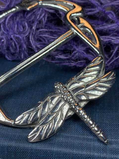 Load image into Gallery viewer, Dragonfly Scarf Ring, Scotland Jewelry, Celtic Jewelry, Nature Jewelry, Outlander Gift, Mom Gift, Wife Gift, Sister Gift, Friendship Gift
