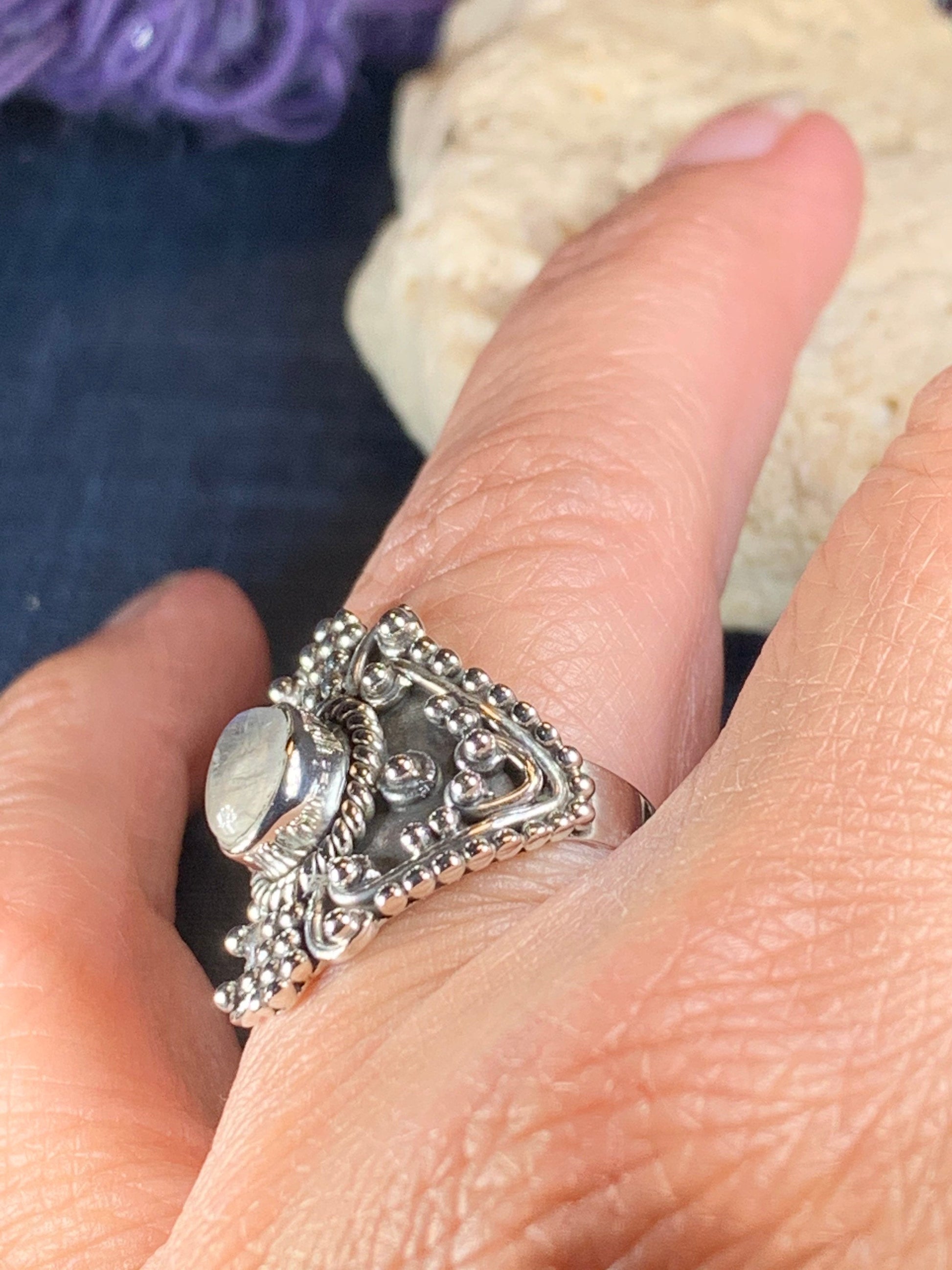 Jannon Celtic Moonstone Ring — view 5