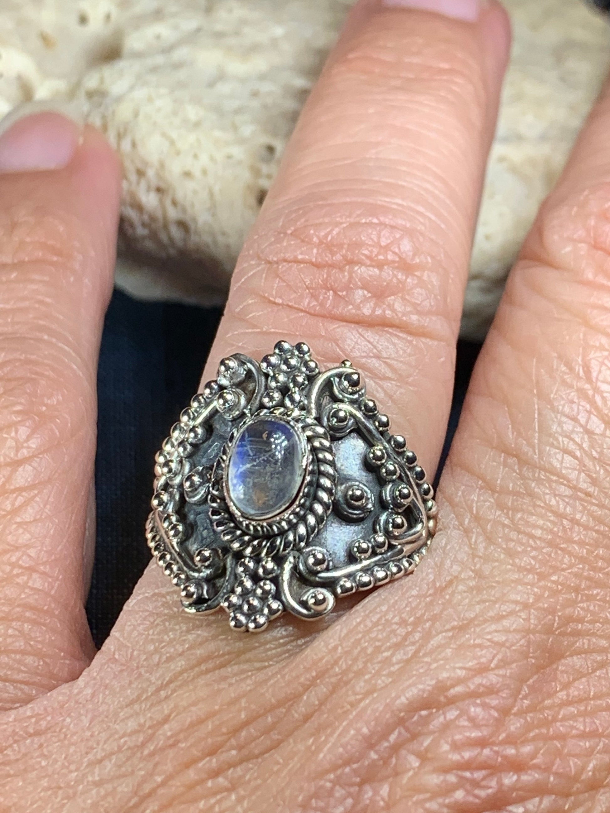 Jannon Celtic Moonstone Ring — view 2
