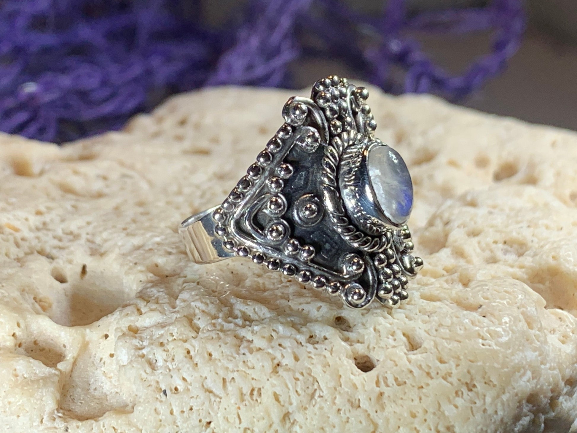 Jannon Celtic Moonstone Ring — view 3