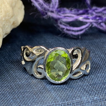 Load image into Gallery viewer, Celtic Filigree Ring, Gemstone Jewelry, Statement Ring, Garnet Jewelry, Celtic Jewelry, Anniversary Gift, Wiccan Jewelry, Wife Gift
