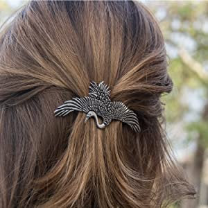 Crane Hair Clip, Celtic Barrette, Bird Jewelry, Heron Jewelry, Friendship Gift, Wiccan Jewelry, Hair Jewelry, Nature Barrette