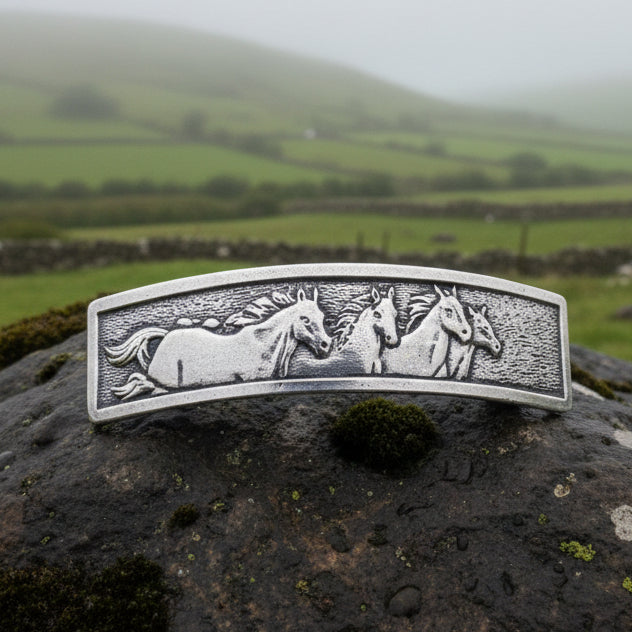 Horse Hair Clip, Celtic Barrette, Horse Jewelry, Pagan Jewelry, Friendship Gift, Wiccan Jewelry, Native American Jewelry, Animal Barrette