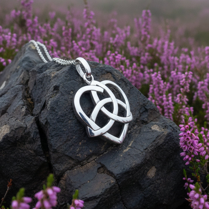 Celtic Love Knot Necklace in Sterling Silver